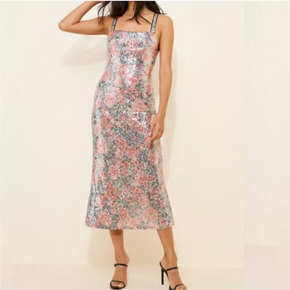 For Love and Lemons Ladonna Midi Sequined Dress size M - Picture 1 of 8
